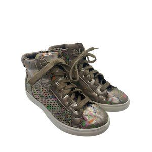 Steve Madden JCafe High Top Sneaker Kids 2 Youth Paint Splatter Y2K Boys Girls